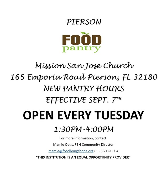 Pierson Pantry Hours